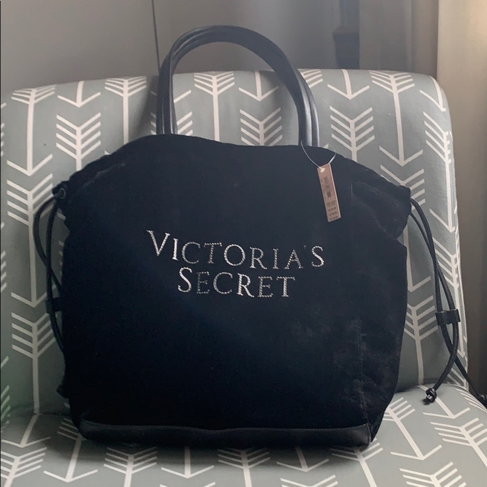 Black Velvet Victoria’s Secret Tote Bag